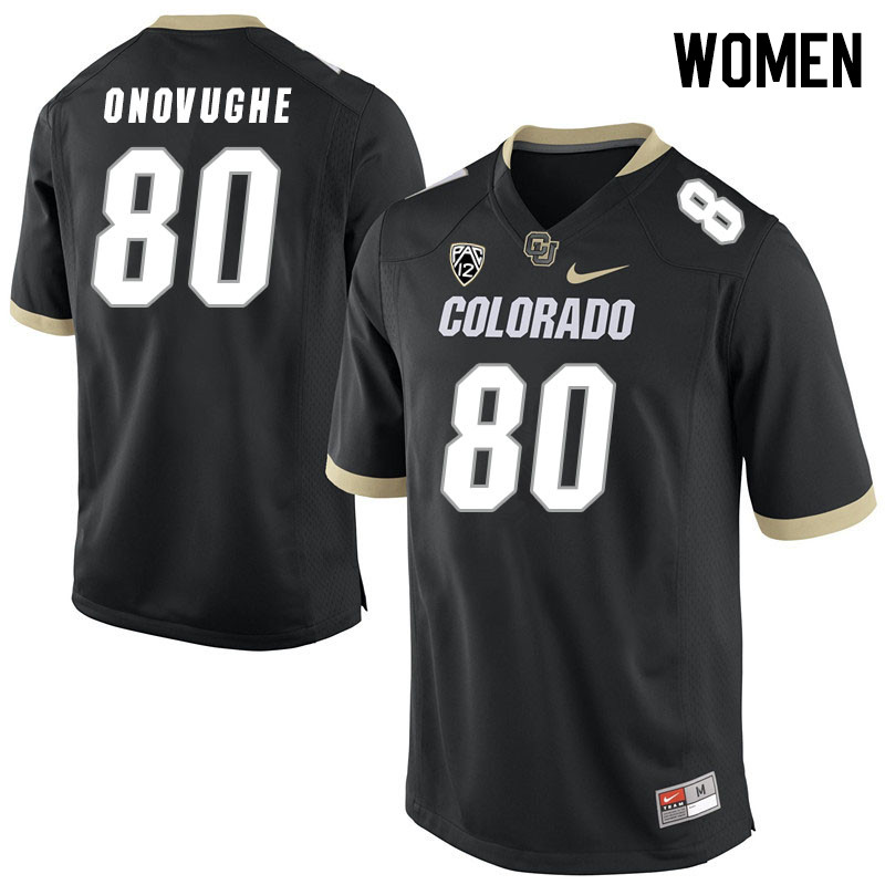 Women #80 Jordan Onovughe Colorado Buffaloes College Football Jerseys Stitched Sale-Black - Click Image to Close